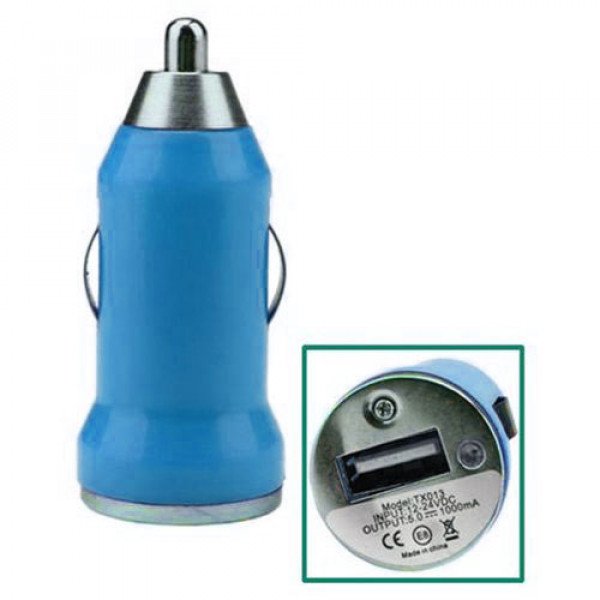 Wholesale Cell Phone Car Power Adapter (Blue)